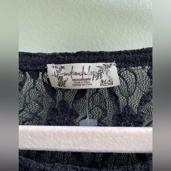 Free People NWOT Keep it Simple Lace Baby Tee - Picture 7 of 10